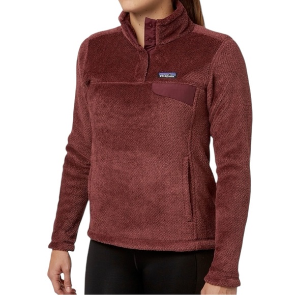 PATAGONIA | Women’s Re-Tool Snap-T Pullover Fleece Shirt | Kiln/Dark Currant | S - Picture 2 of 11